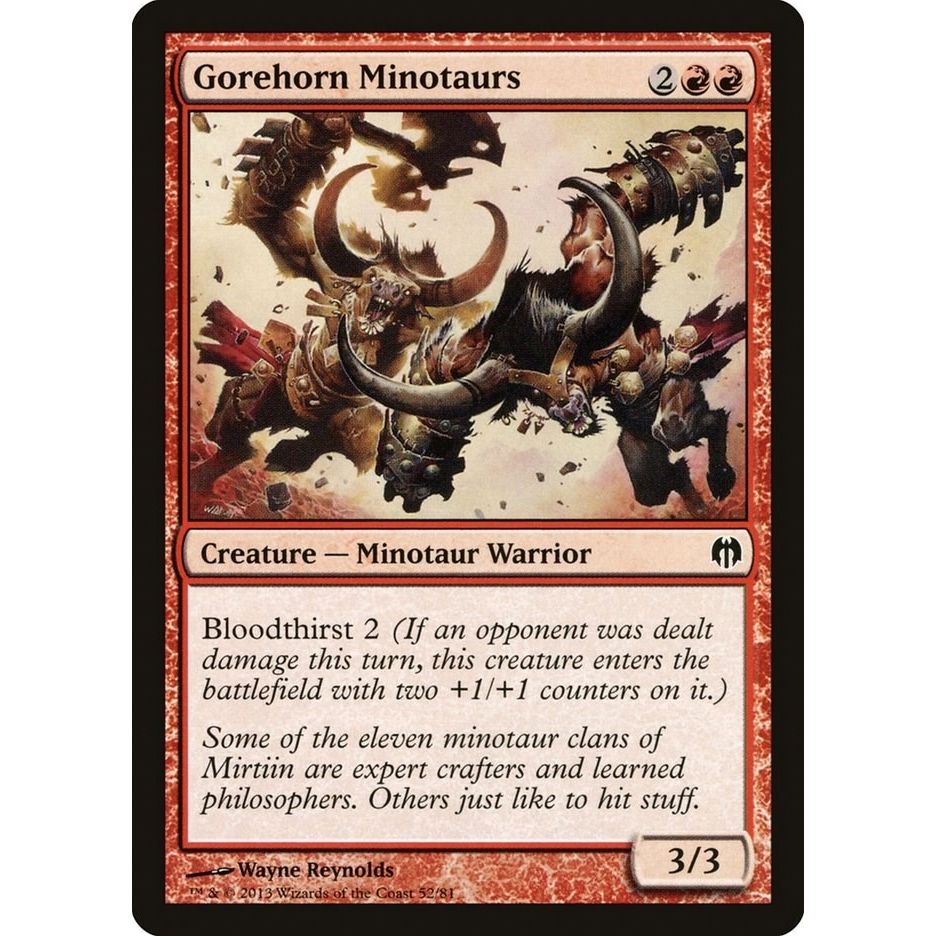 Image for Gorehorn Minotaurs (52) (DDL) - Magic: The Gathering