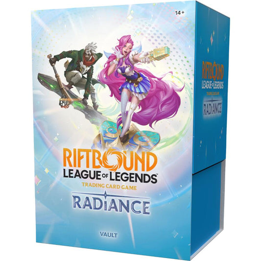 Riftbound League of Legends TCG Radiance Vault Bundle box featuring Seraphine and Ekko