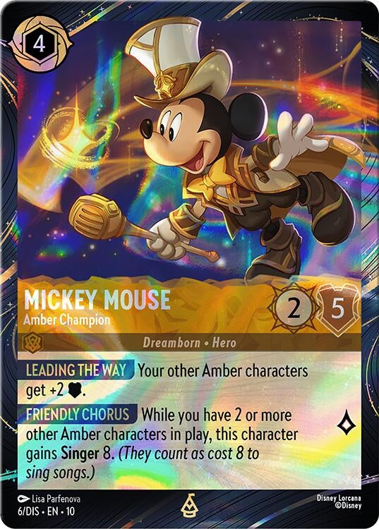 Image for Mickey Mouse - Amber Champion (6) (DLPC) - Disney Lorcana