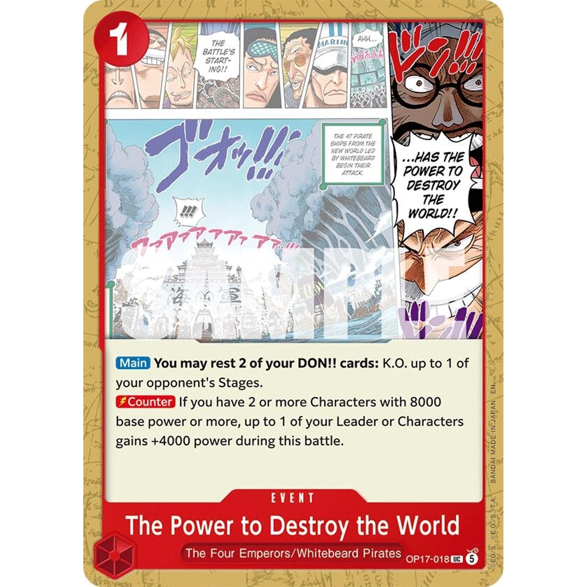 Image for The Power to Destroy the World (OP17-018) (OP17) - One Piece Card Game