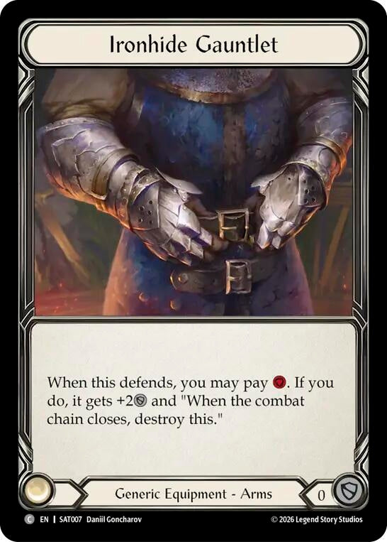 Image for Ironhide Gauntlet (SAT007) (SAT) - Flesh and Blood TCG
