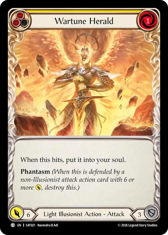 Image for Wartune Herald (Yellow) (SAT021) (SAT) - Flesh and Blood TCG