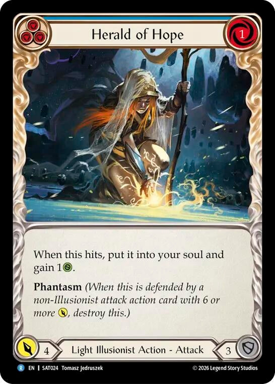 Image for Herald of Hope (Blue) (SAT024) (SAT) - Flesh and Blood TCG