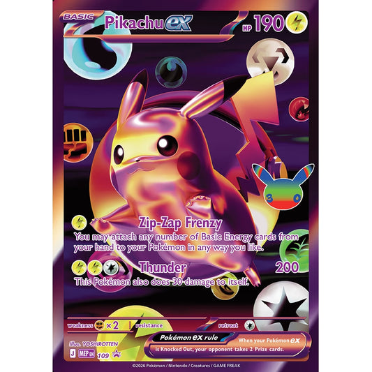 Image for Pikachu ex - 109 (30th Celebration) (109) (MEP) - Pokemon