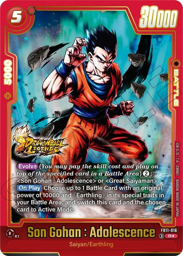 Image for Son Gohan : Adolescence - FB11-016 (Alternate Art) (FB11-016) (FB11) - Dragon Ball Super: Fusion World