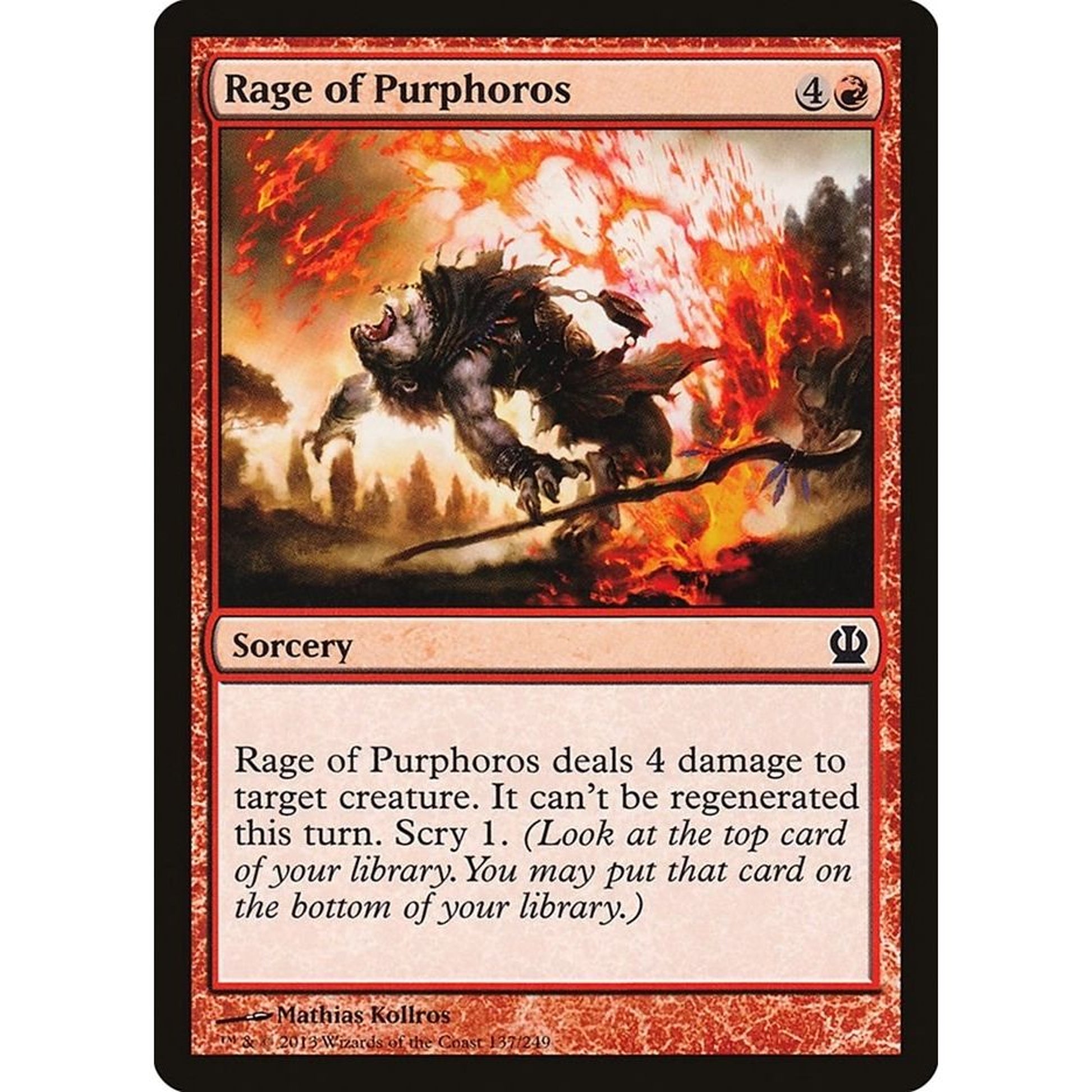 Image for Rage of Purphoros (137) (THS) - Magic: The Gathering