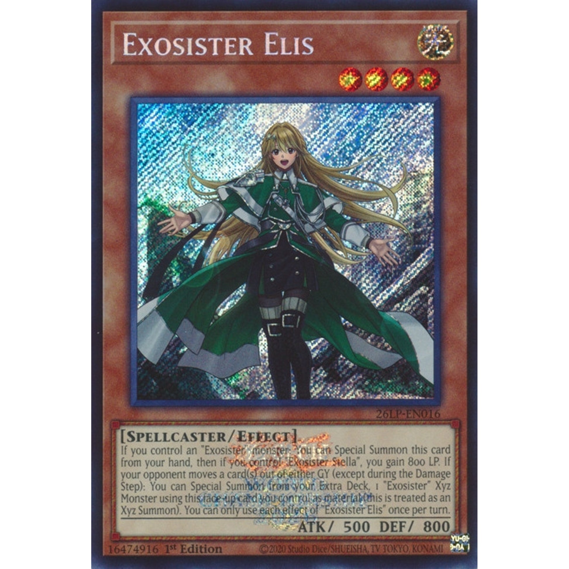 Image for Exosister Elis (Emblazoned Secret Rare) (26LP-EN016) (26LP) - YuGiOh