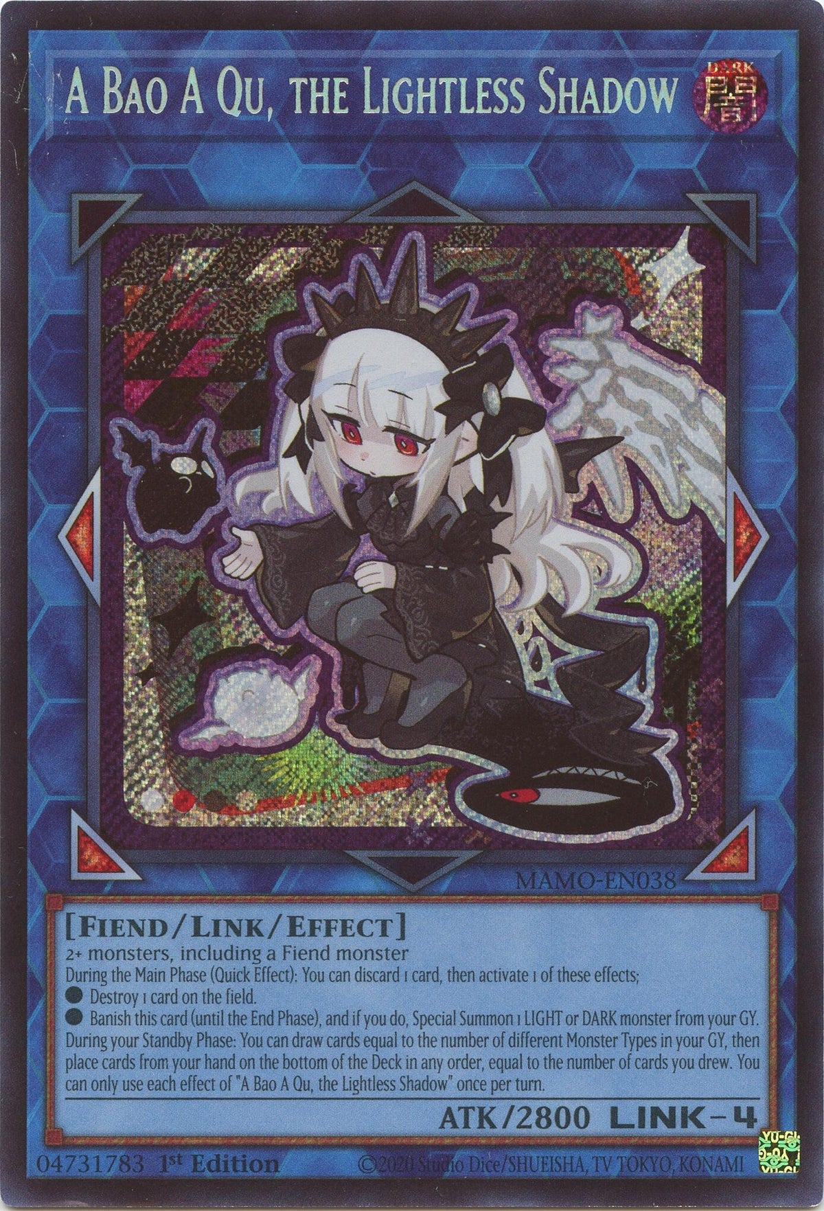 Image for A Bao A Qu, the Lightless Shadow (Secret Rare) (MAMO-EN038) (MAMO) - YuGiOh