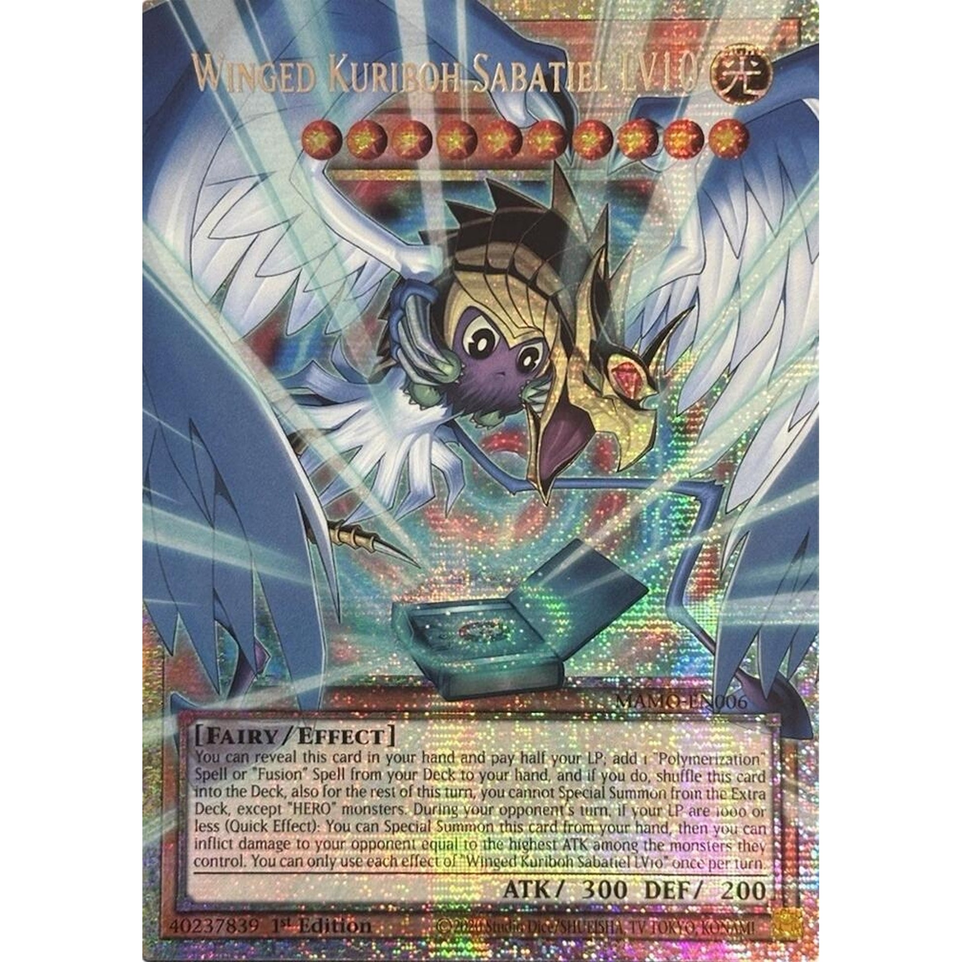 Image for Winged Kuriboh Sabatiel LV10 (Starlight Rare) (Extended Art) (MAMO-EN006) (MAMO) - YuGiOh