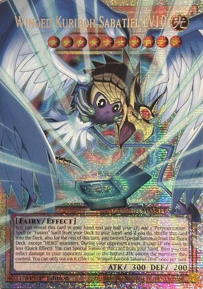 Image for Winged Kuriboh Sabatiel LV10 (Starlight Rare) (Extended Art) (MAMO-EN006) (MAMO) - YuGiOh