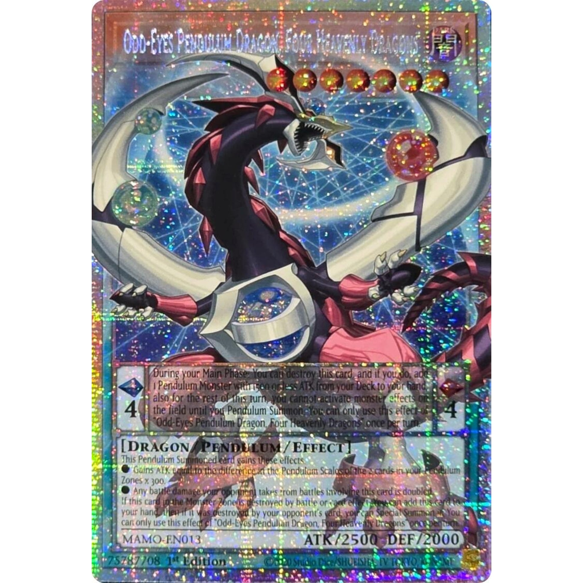 Image for Odd-Eyes Pendulum Dragon, Four Heavenly Dragons (Starlight Rare) (Extended Art) (MAMO-EN013) (MAMO) - YuGiOh
