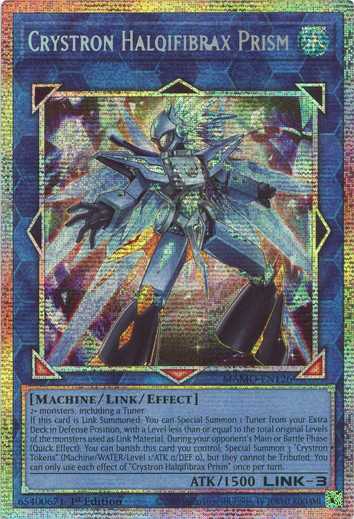 Image for Crystron Halqifibrax Prism (Starlight Rare) (MAMO-EN126) (MAMO) - YuGiOh