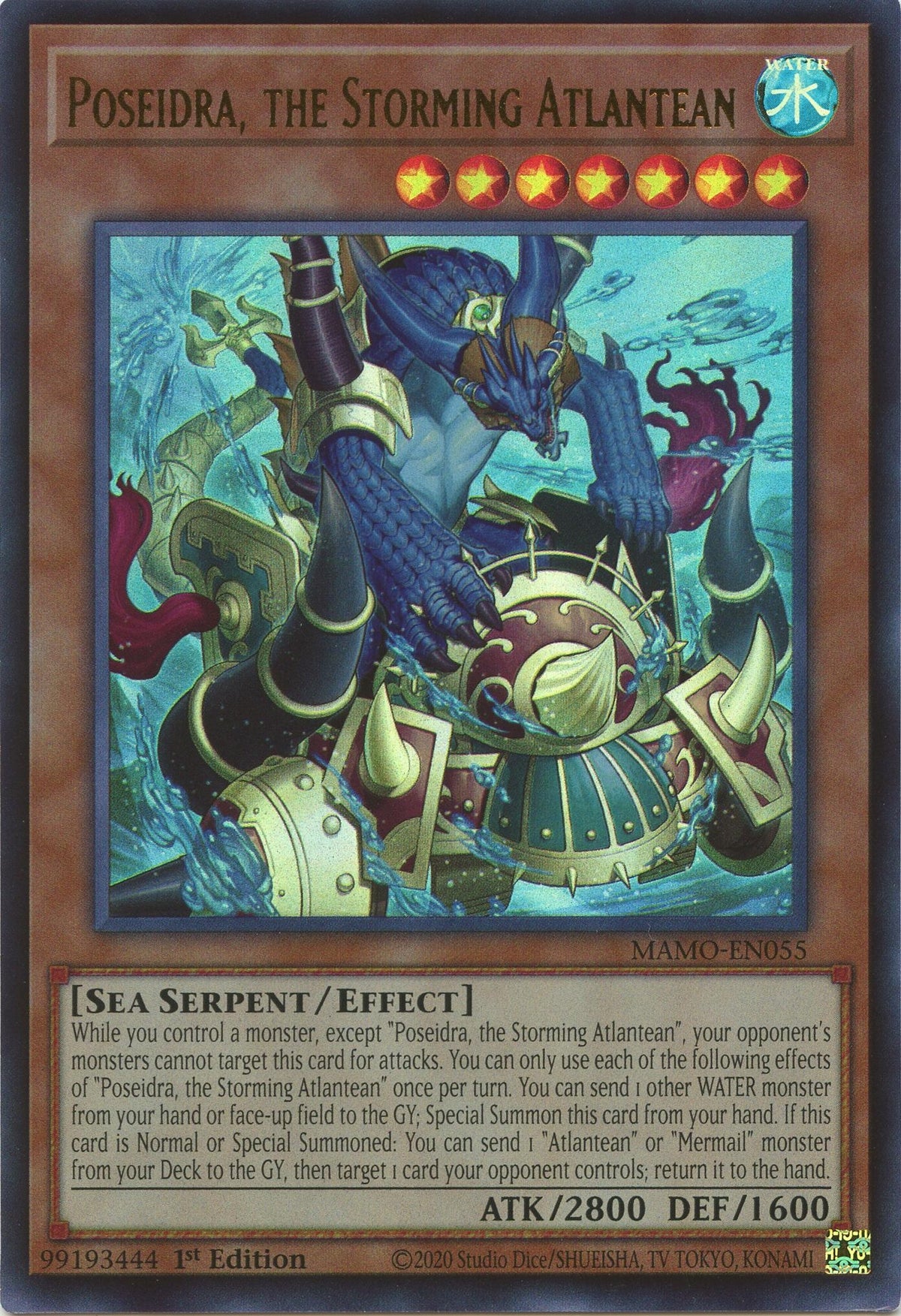 Image for Poseidra, the Storming Atlantean (MAMO-EN055) (MAMO) - YuGiOh