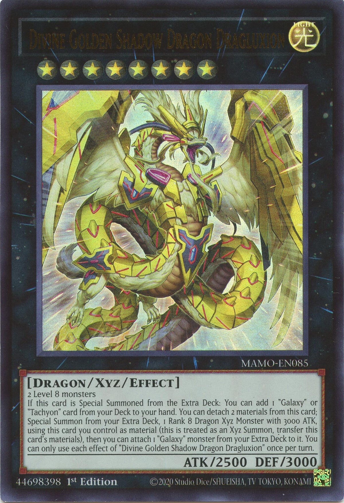 Image for Divine Golden Shadow Dragon Dragluxion (MAMO-EN085) (MAMO) - YuGiOh