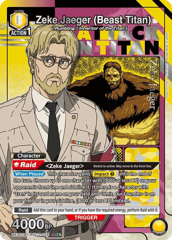 Image for Zeke Jaeger (Beast Titan) (025) (SR*) (UEX07BT/AOT-2-025) (UEX07BT) - Union Arena
