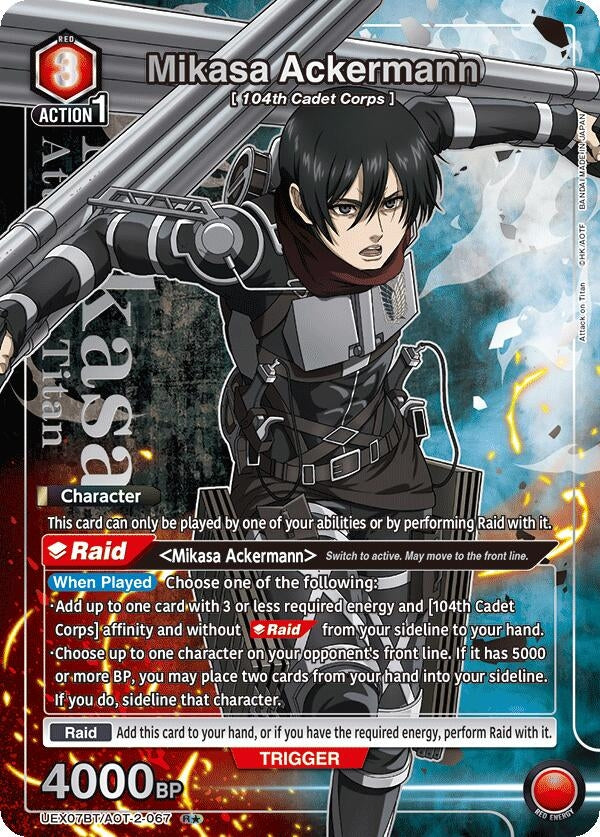 Image for Mikasa Ackermann (067) (R*) (UEX07BT/AOT-2-067) (UEX07BT) - Union Arena