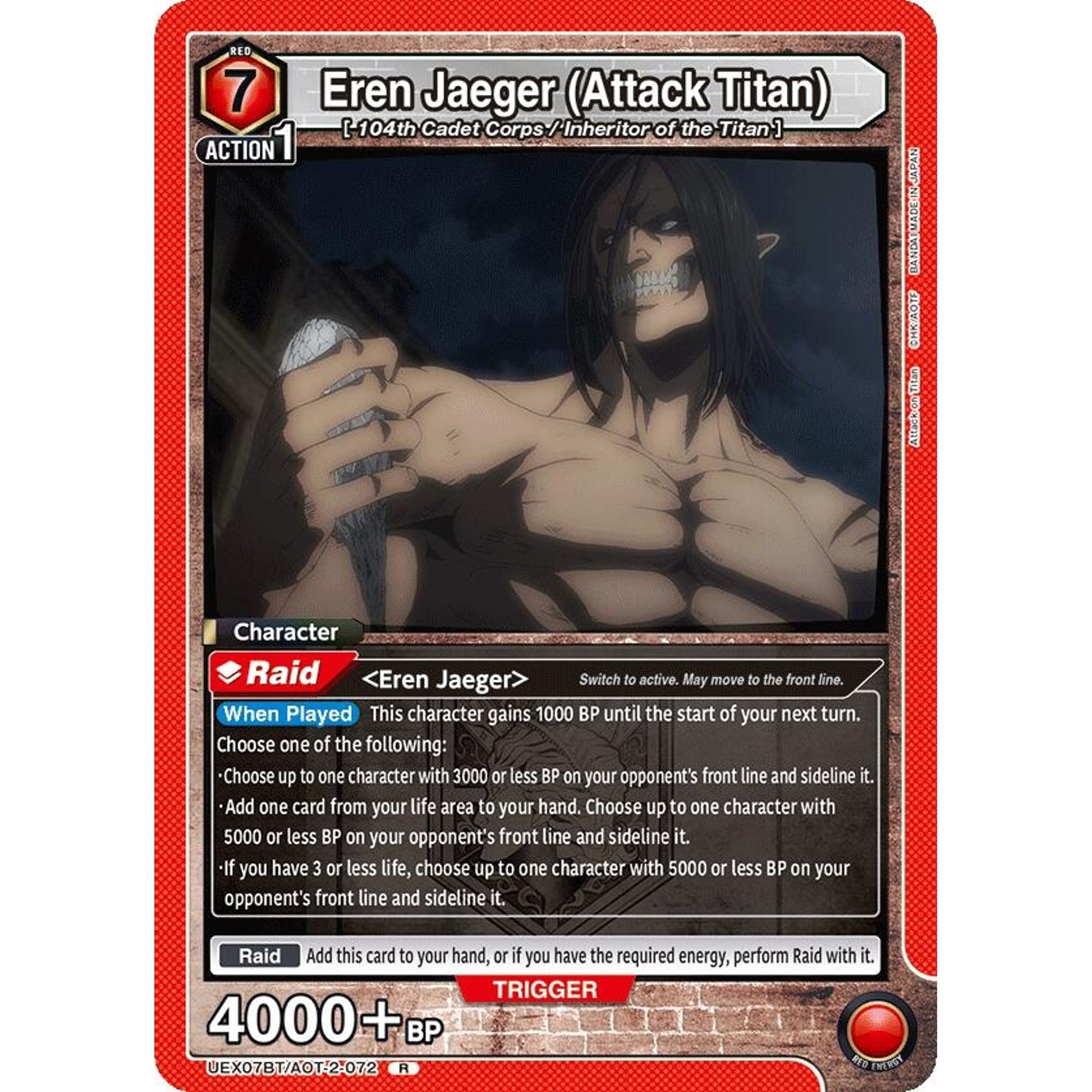 Image for Eren Jaeger (Attack Titan) (UEX07BT/AOT-2-072) (UEX07BT) - Union Arena