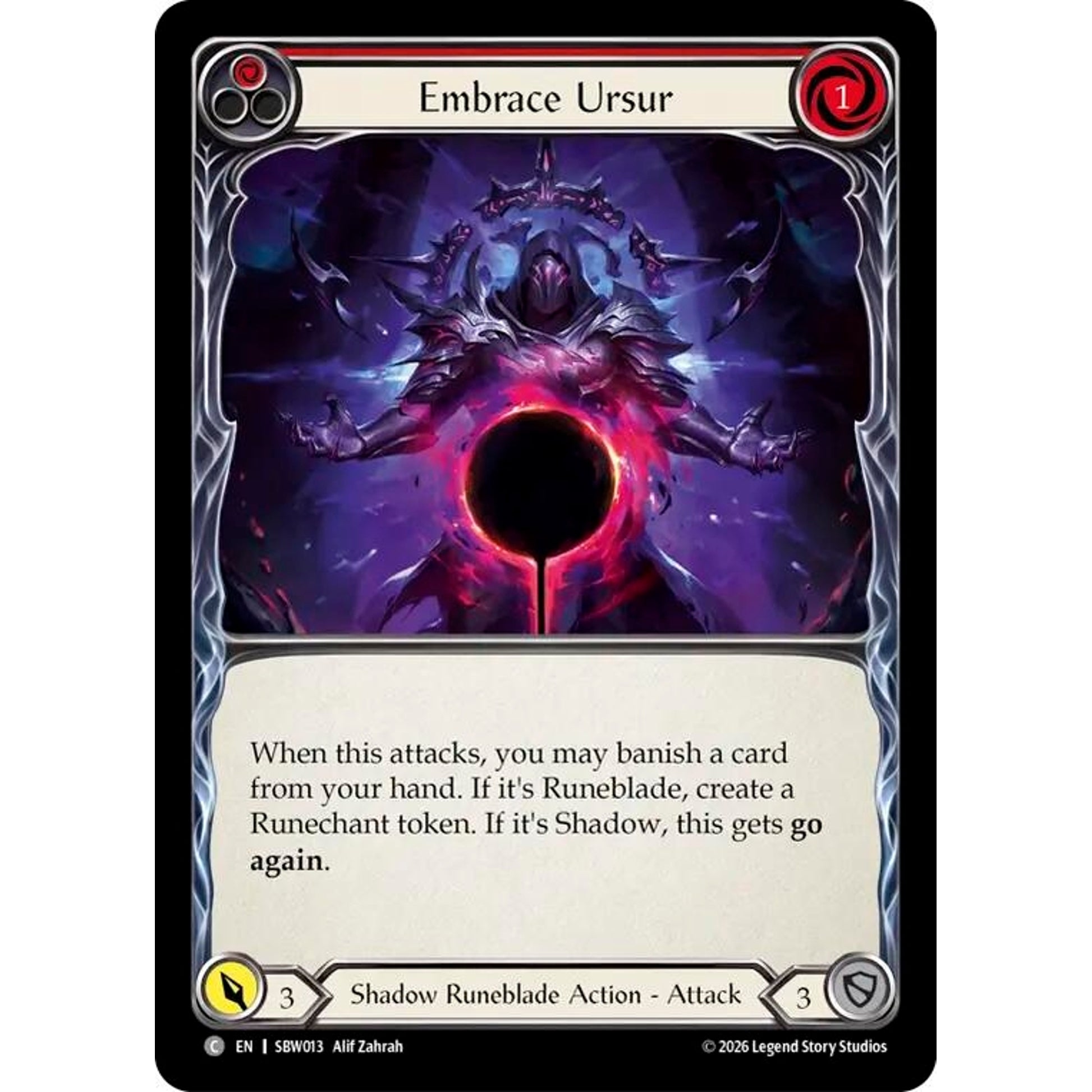 Image for Embrace Ursur (Red) (SBW013) (SAT) - Flesh and Blood TCG