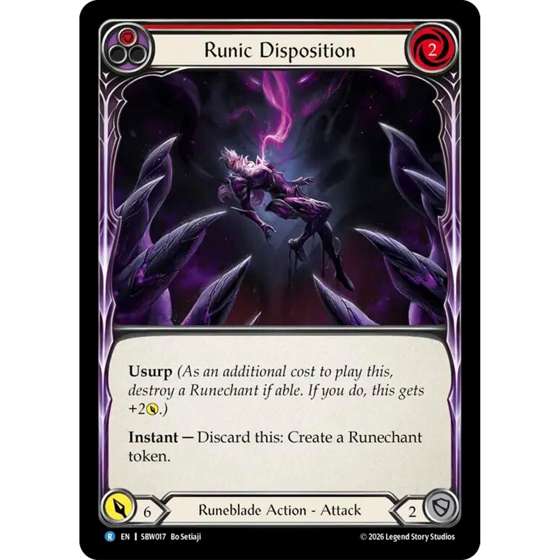 Image for Runic Disposition (SBW017) (SAT) - Flesh and Blood TCG