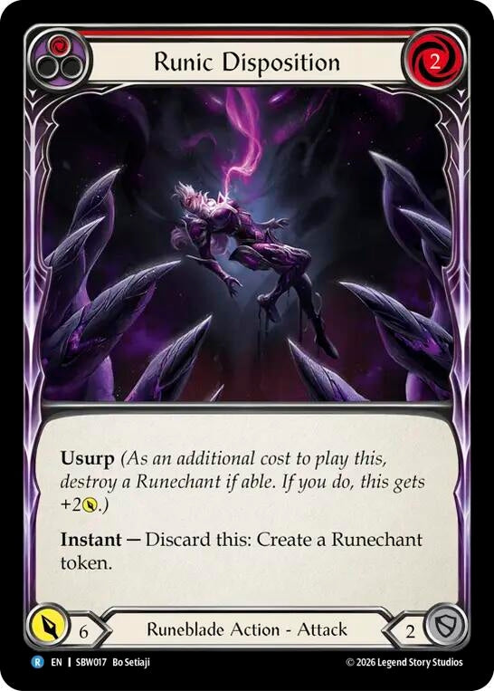 Image for Runic Disposition (SBW017) (SAT) - Flesh and Blood TCG