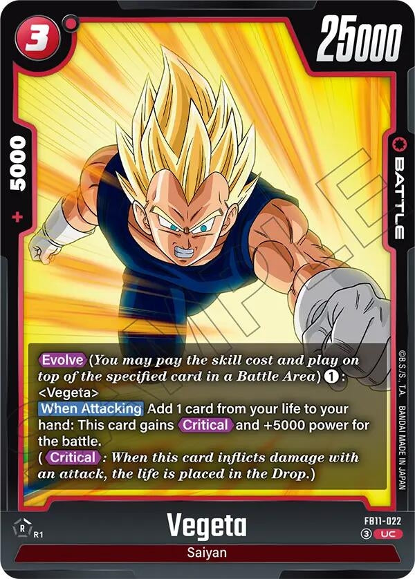 Image for Vegeta - FB11-022 (FB11-022) (FB11) - Dragon Ball Super: Fusion World