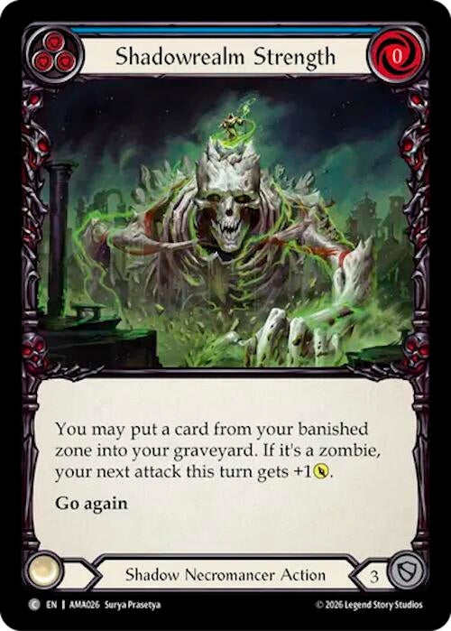Image for Shadowrealm Strength (Blue) (AMA026) (AMA) - Flesh and Blood TCG