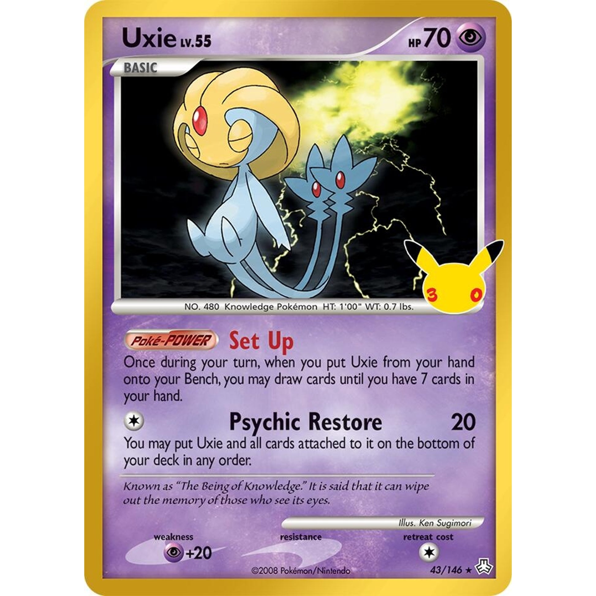 Image for Uxie (43/146) (30C) - Pokemon