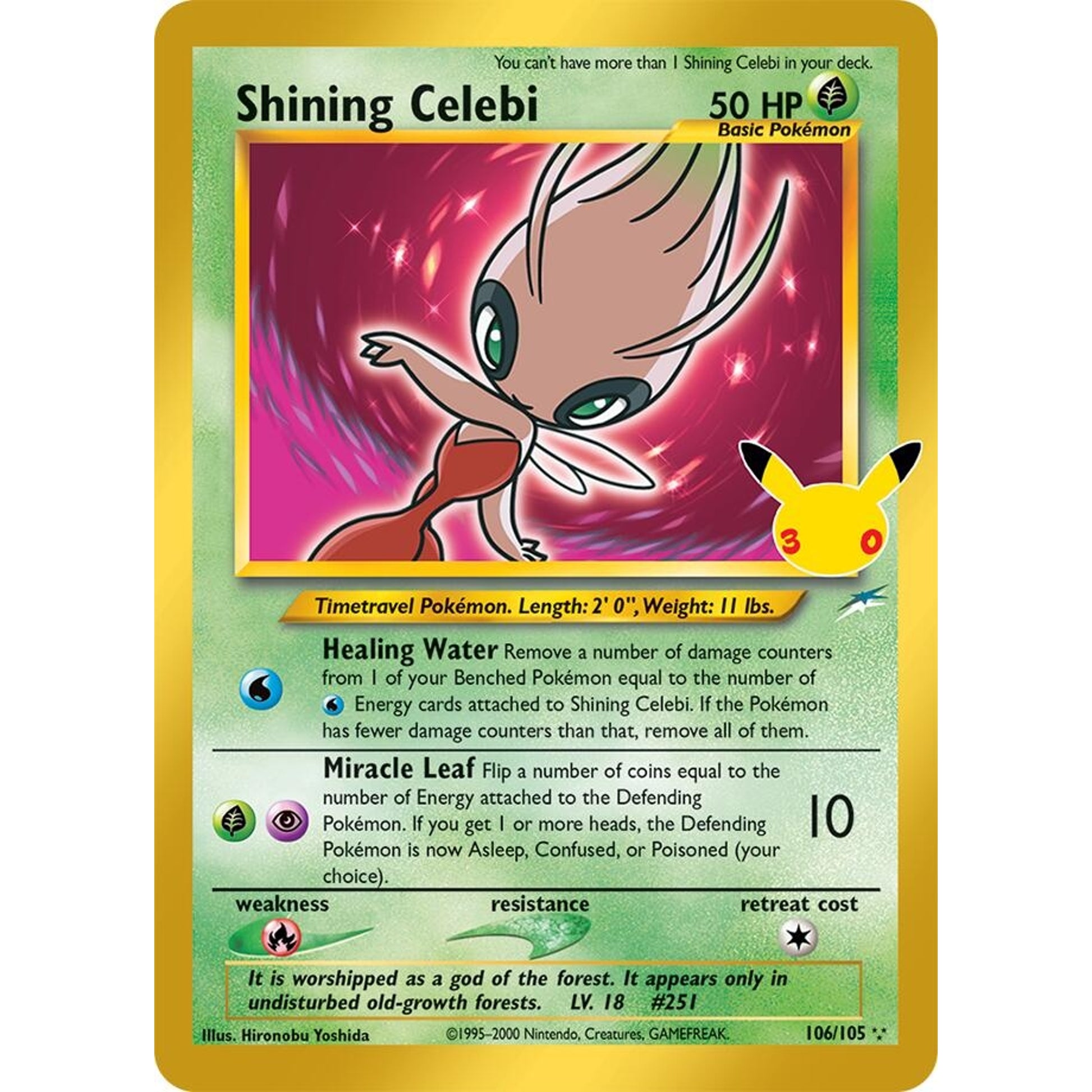 Image for Shining Celebi (106/105) (30C) - Pokemon