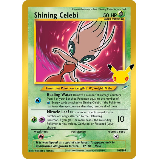 Image for Shining Celebi (106/105) (30C) - Pokemon