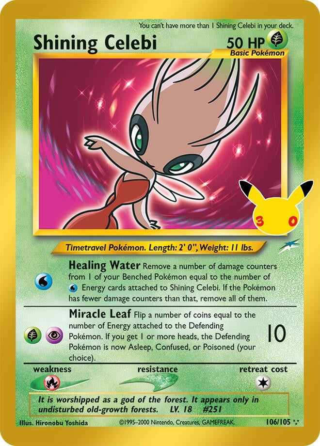Image for Shining Celebi (106/105) (30C) - Pokemon