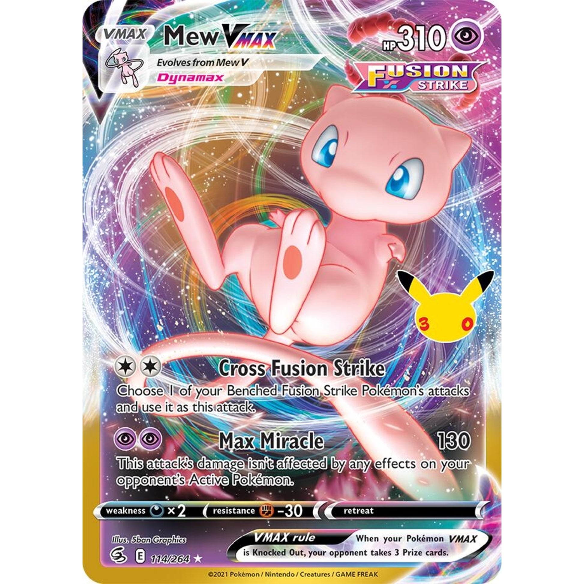 Image for Mew VMAX (114/264) (30C) - Pokemon