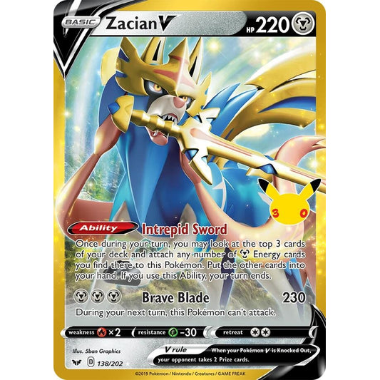 Image for Zacian V (138/202) (30C) - Pokemon
