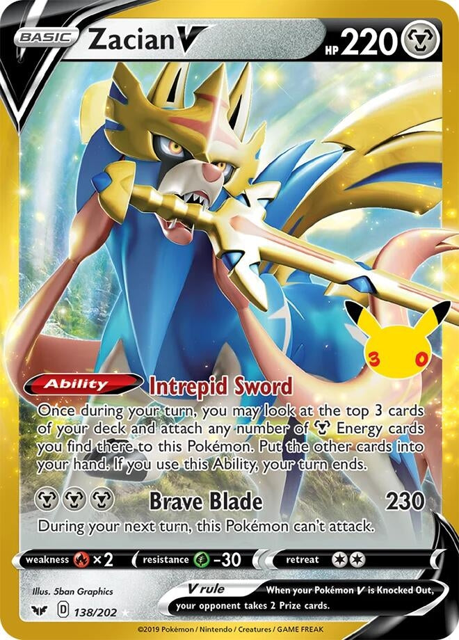 Image for Zacian V (138/202) (30C) - Pokemon