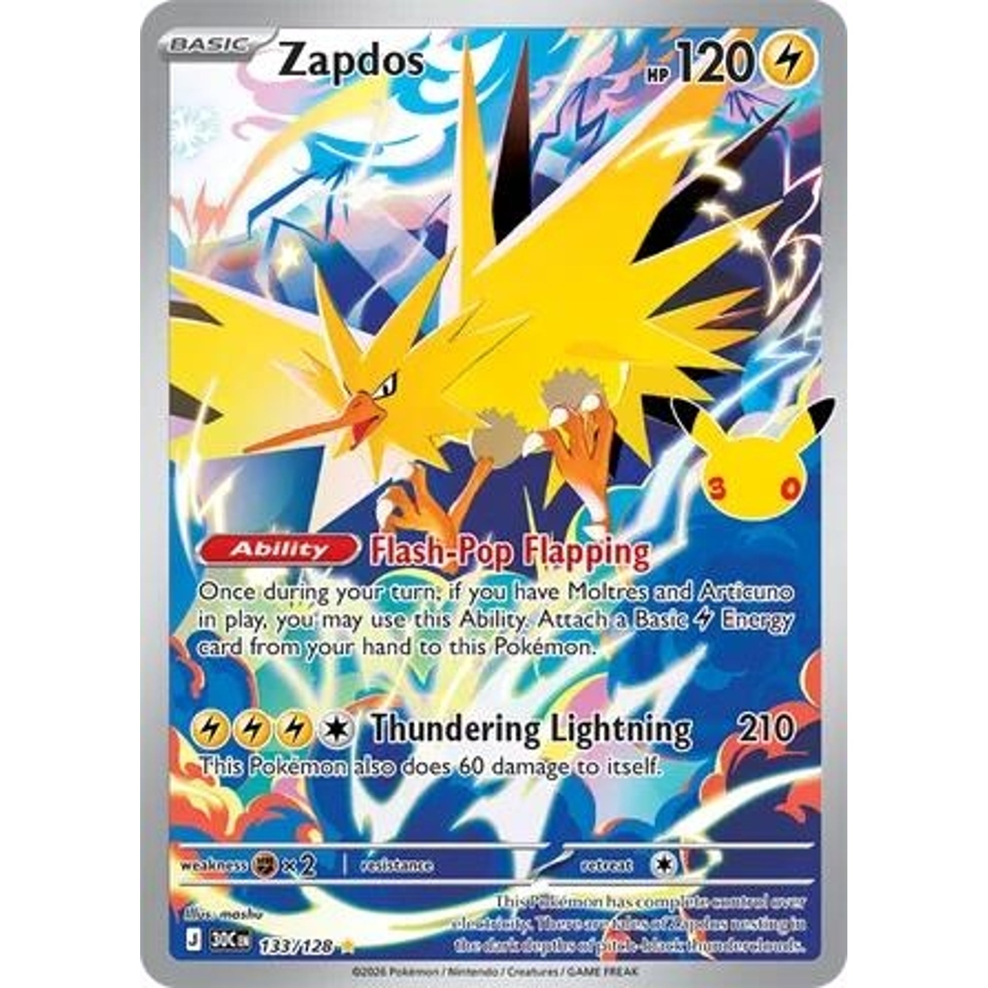 Image for Zapdos (133/128) (30C) - Pokemon