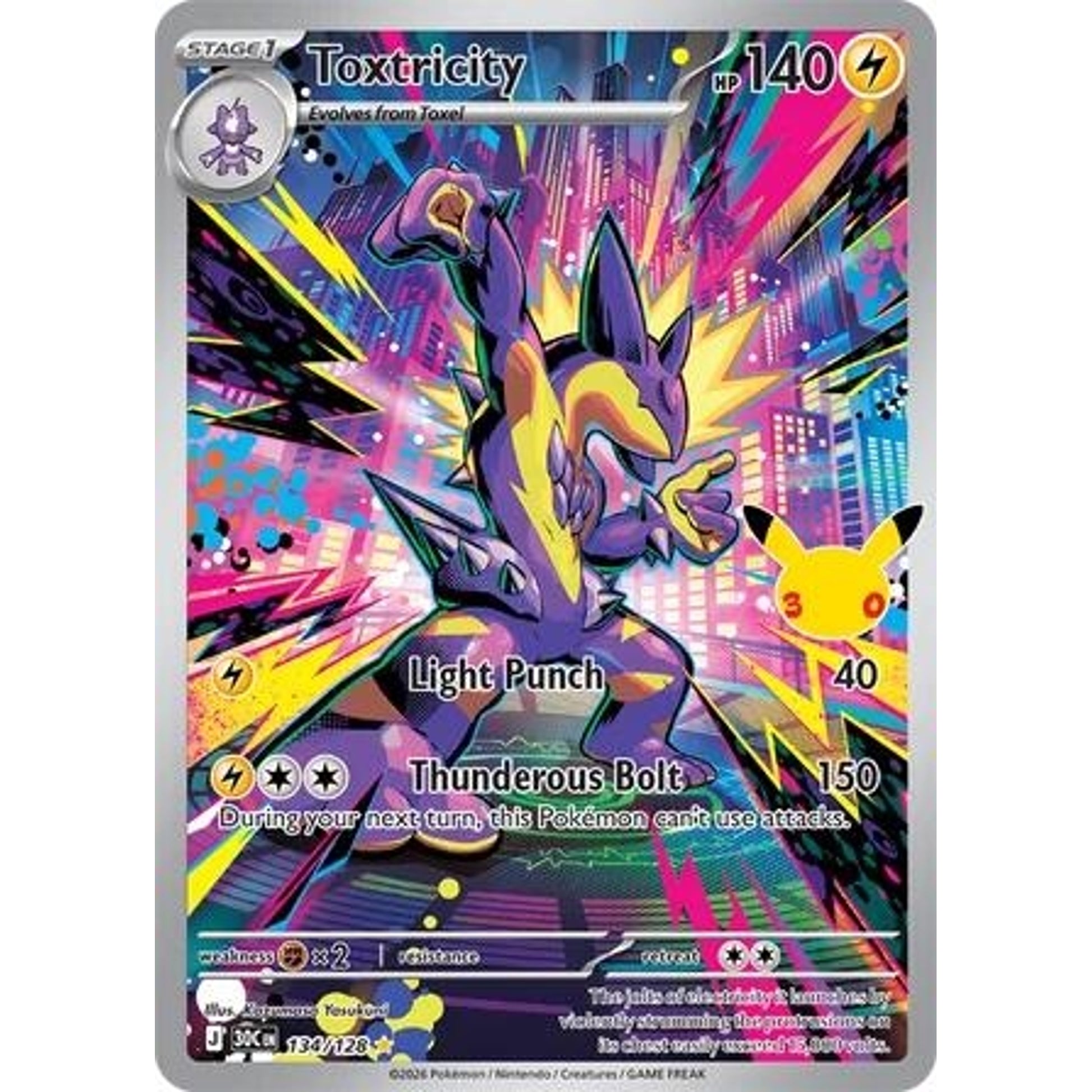 Image for Toxtricity (134/128) (30C) - Pokemon