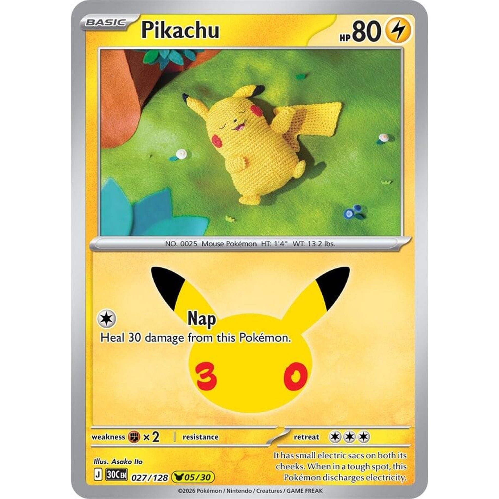 Image for Pikachu (027/128) (30C) - Pokemon