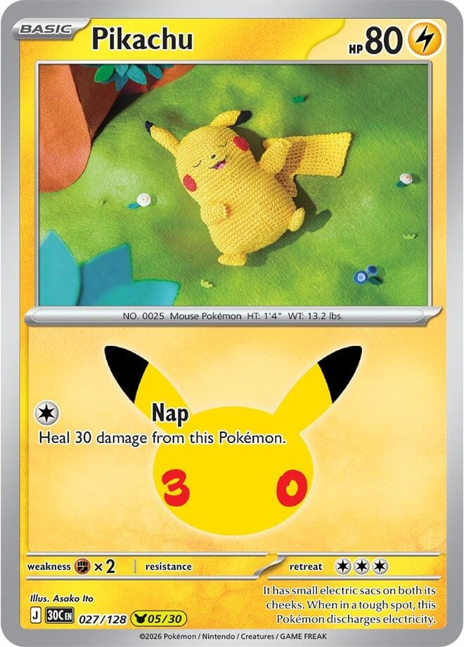 Image for Pikachu (027/128) (30C) - Pokemon