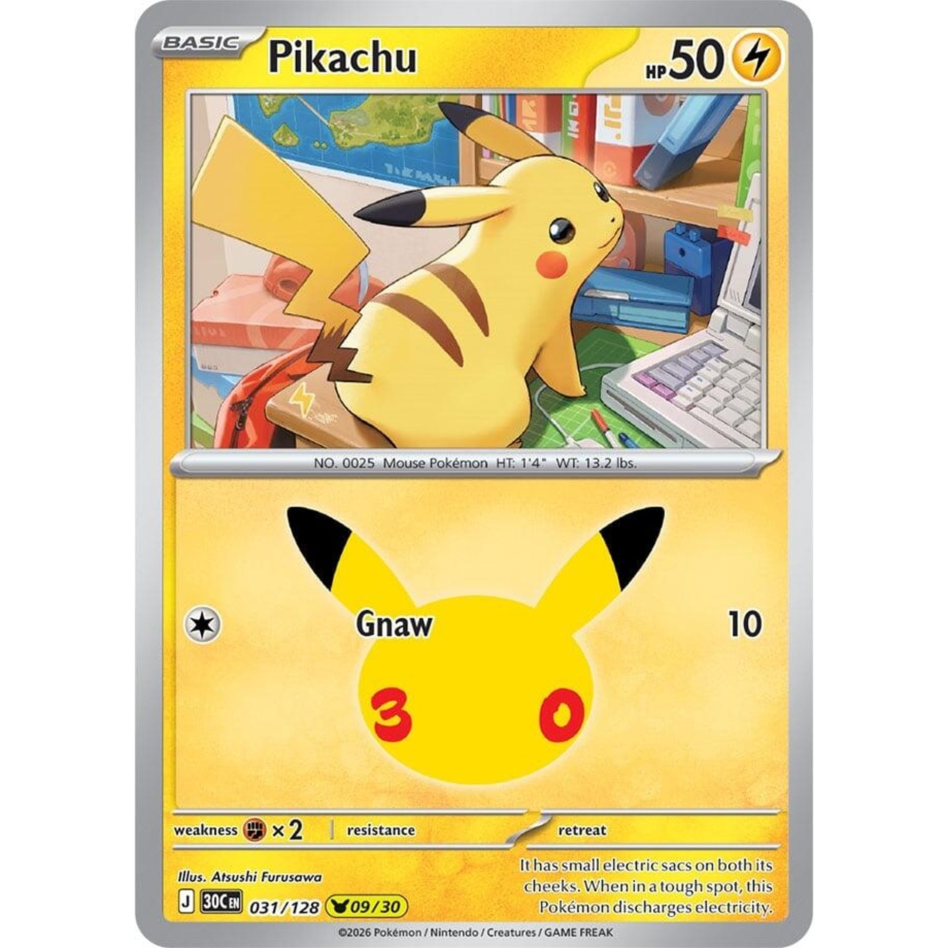 Image for Pikachu (031/128) (30C) - Pokemon