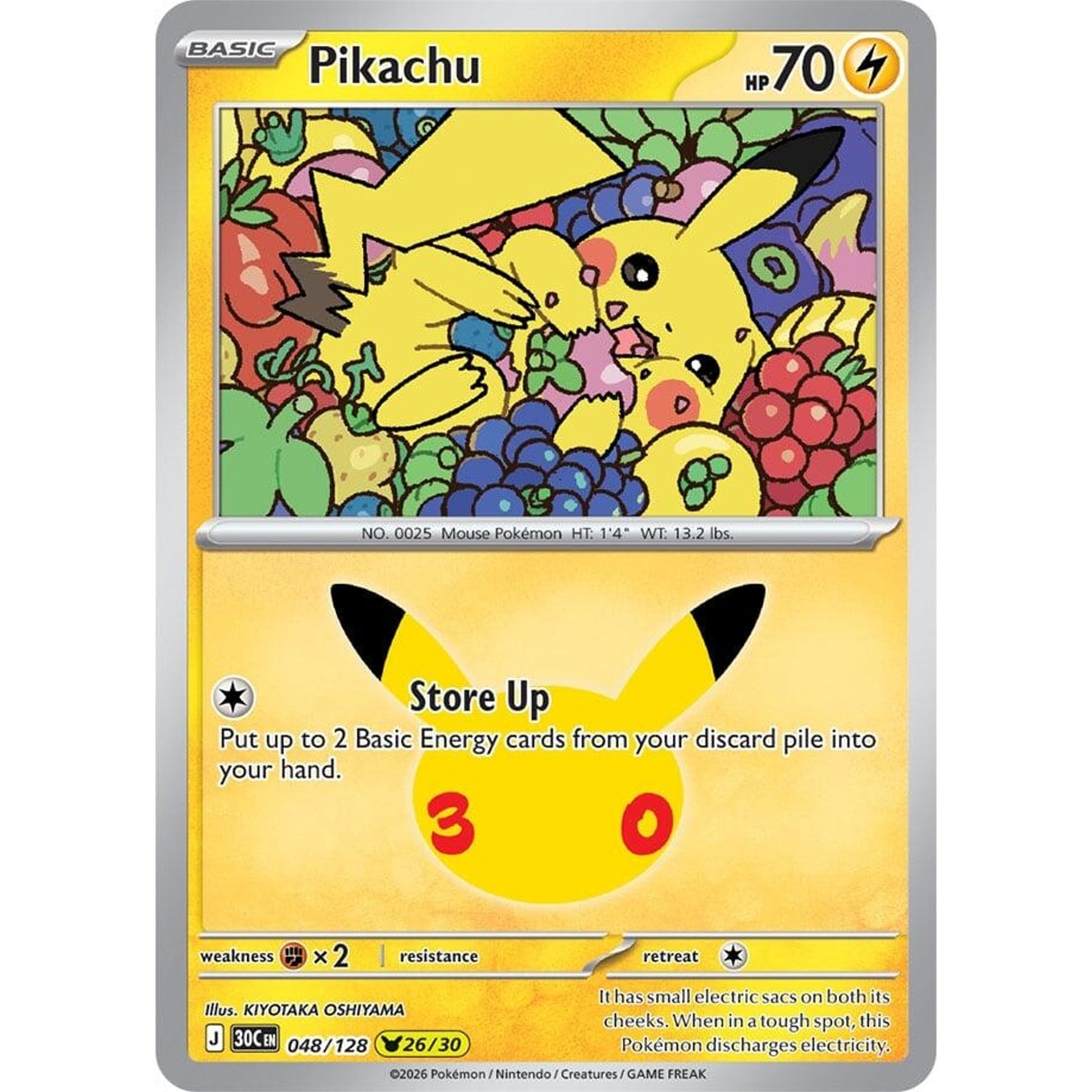 Image for Pikachu (048/128) (30C) - Pokemon