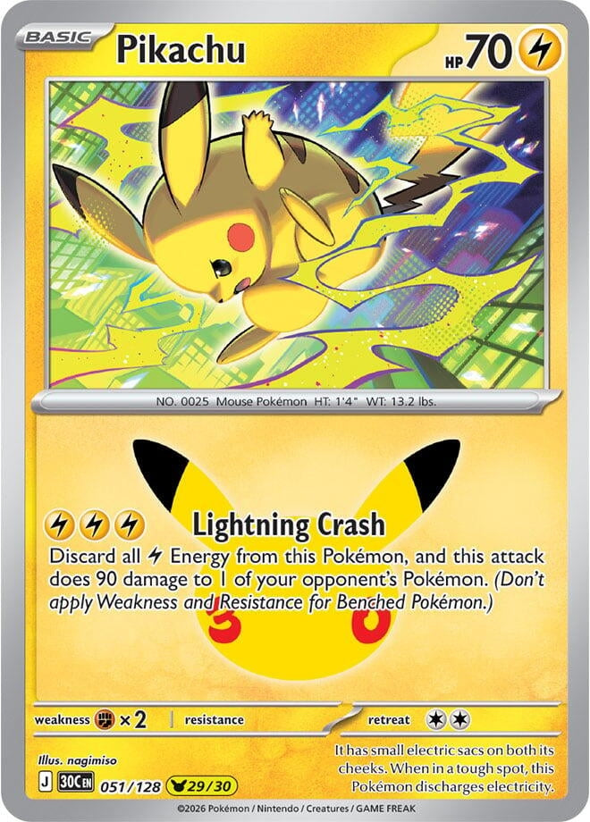 Image for Pikachu (051/128) (30C) - Pokemon