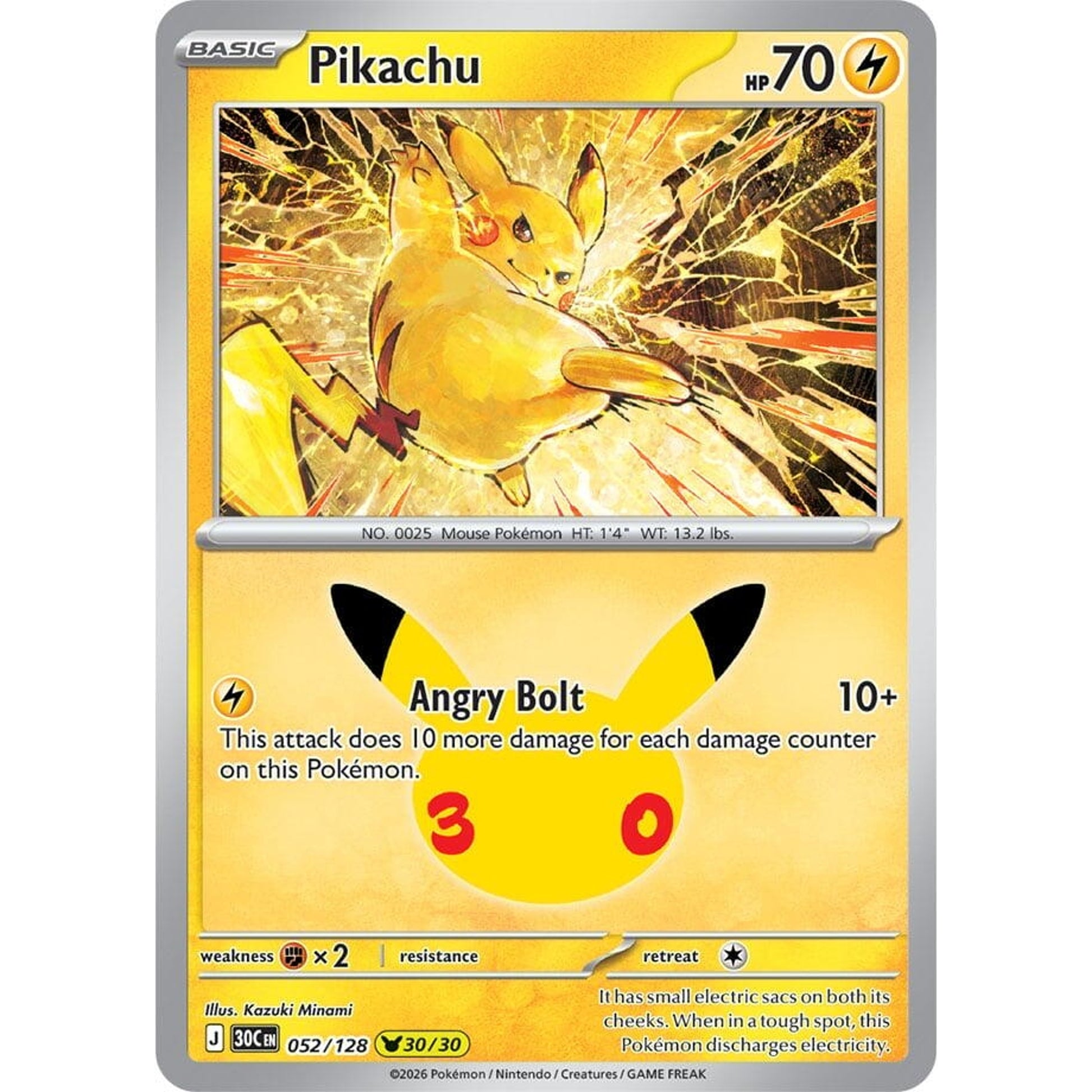 Image for Pikachu (052/128) (30C) - Pokemon