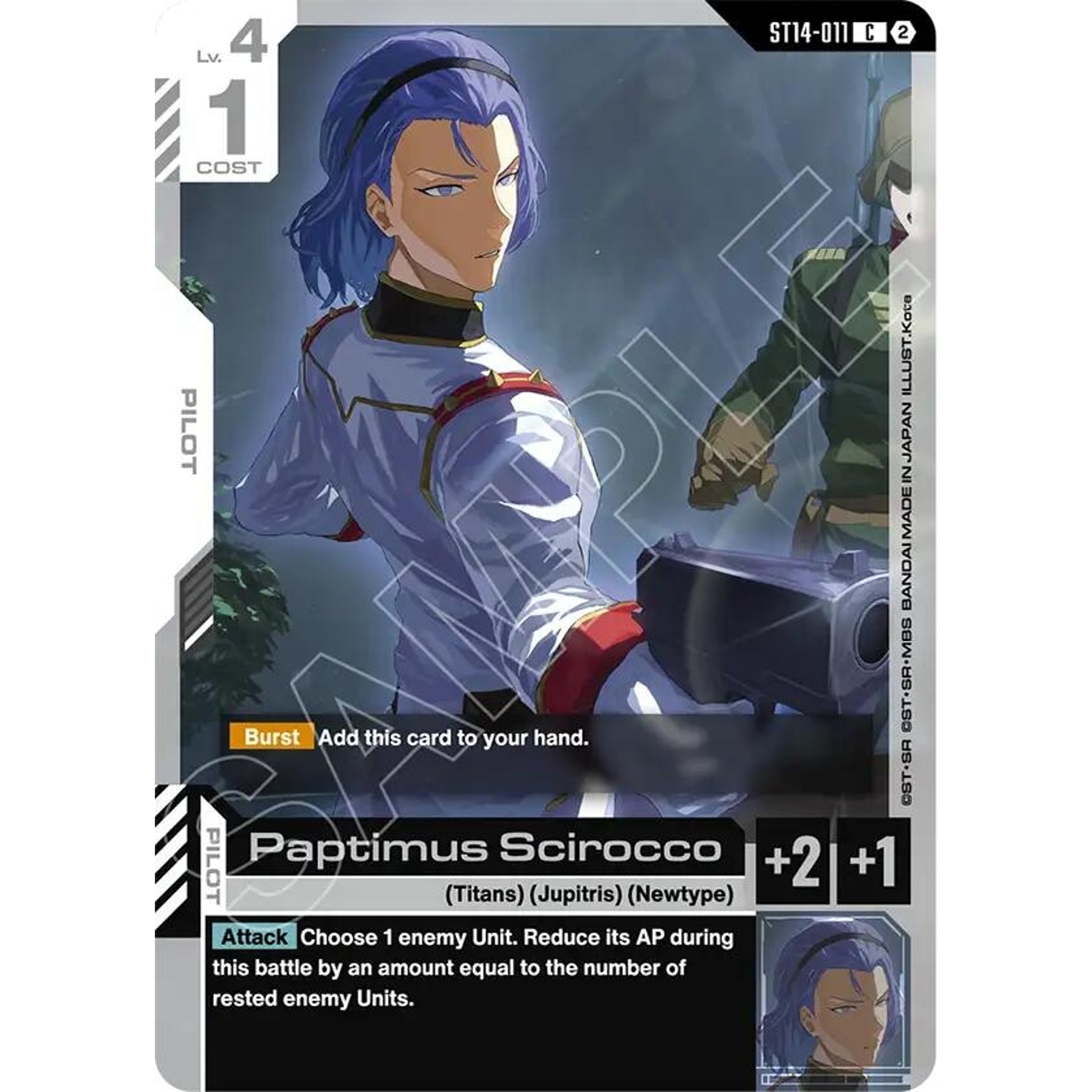 Image for Paptimus Scirocco (ST14-011) (ST14) - Gundam Card Game