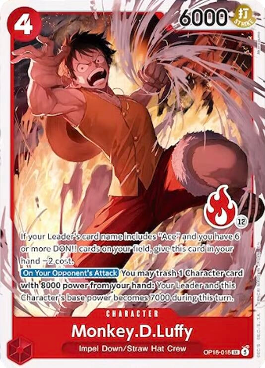 Image for Monkey.D.Luffy (OP16-015) (Ace Deck) (OP16-015) (SD01) - One Piece Card Game