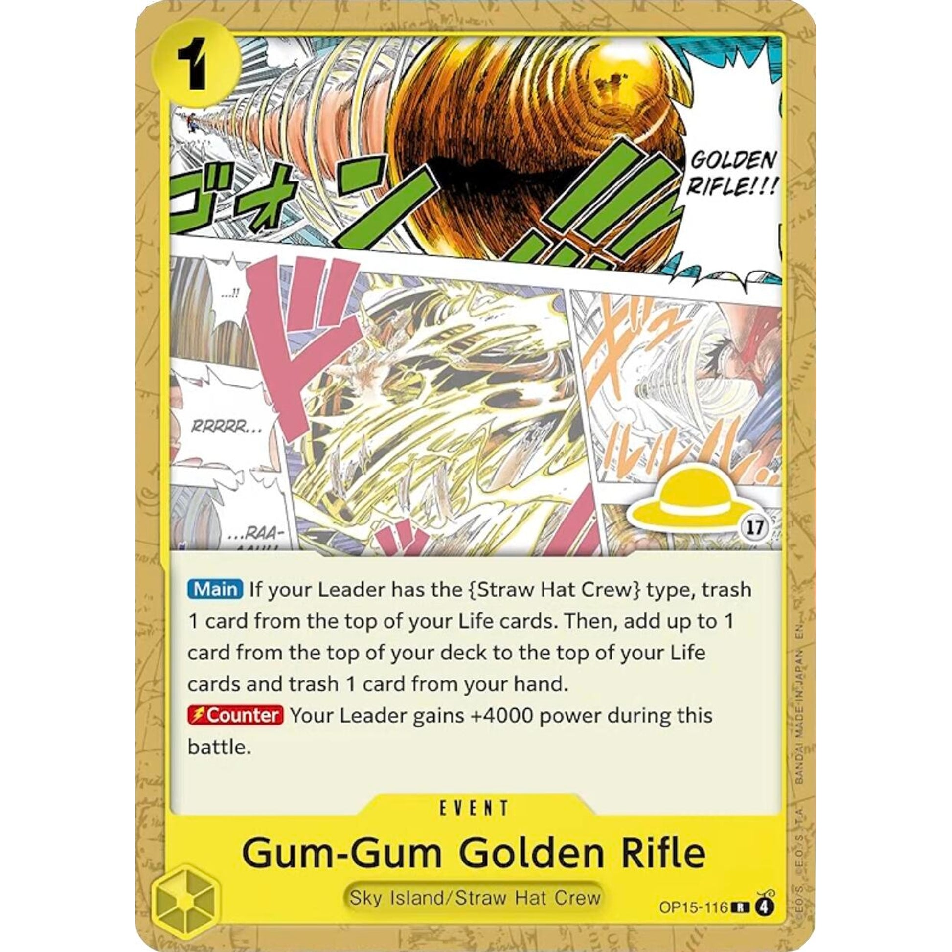 Image for Gum-Gum Golden Rifle (Luffy Deck) (OP15-116) (SD01) - One Piece Card Game