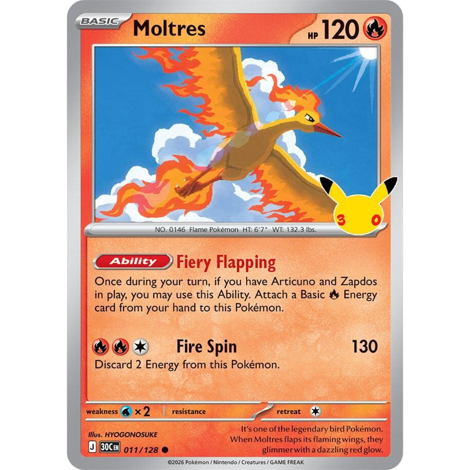 Image for Moltres (011/128) (30C) - Pokemon