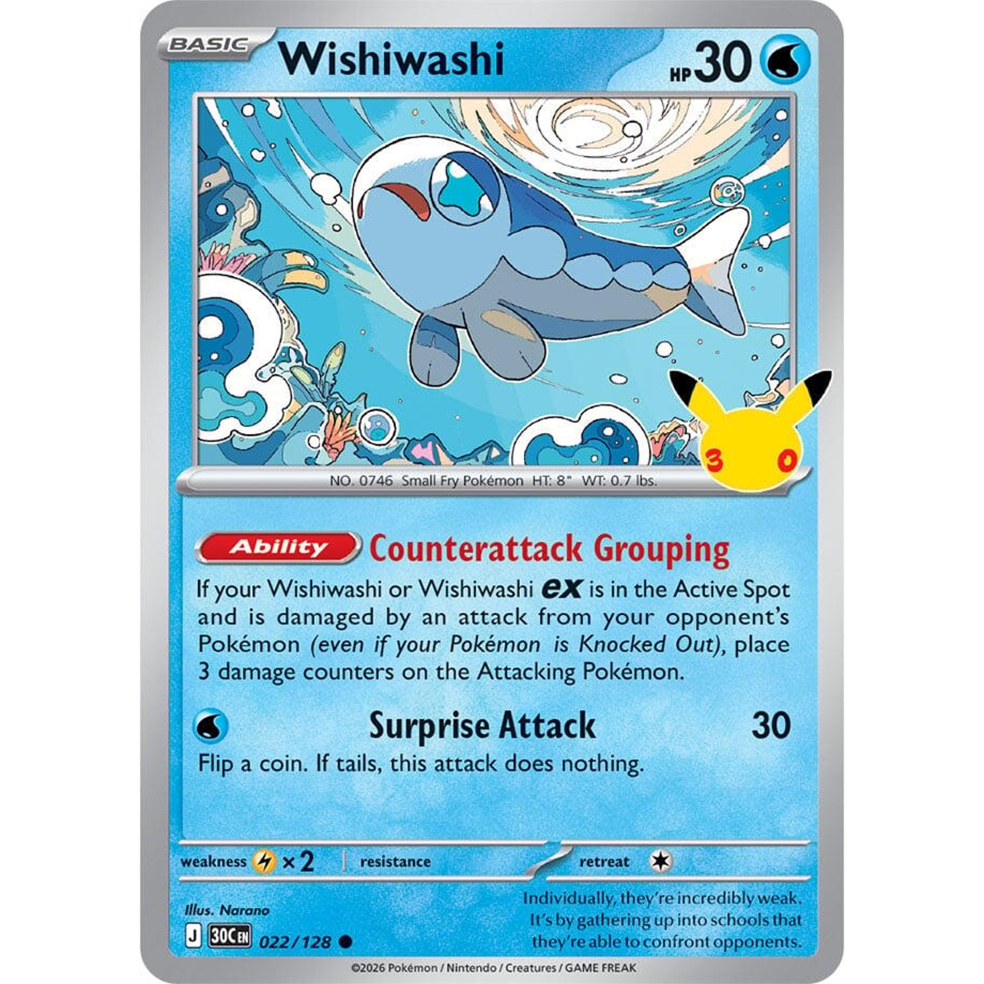 Image for Wishiwashi (022/128) (30C) - Pokemon