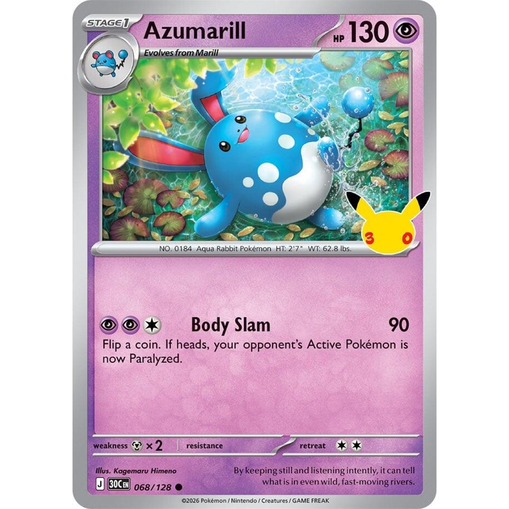 Image for Azumarill (068/128) (30C) - Pokemon