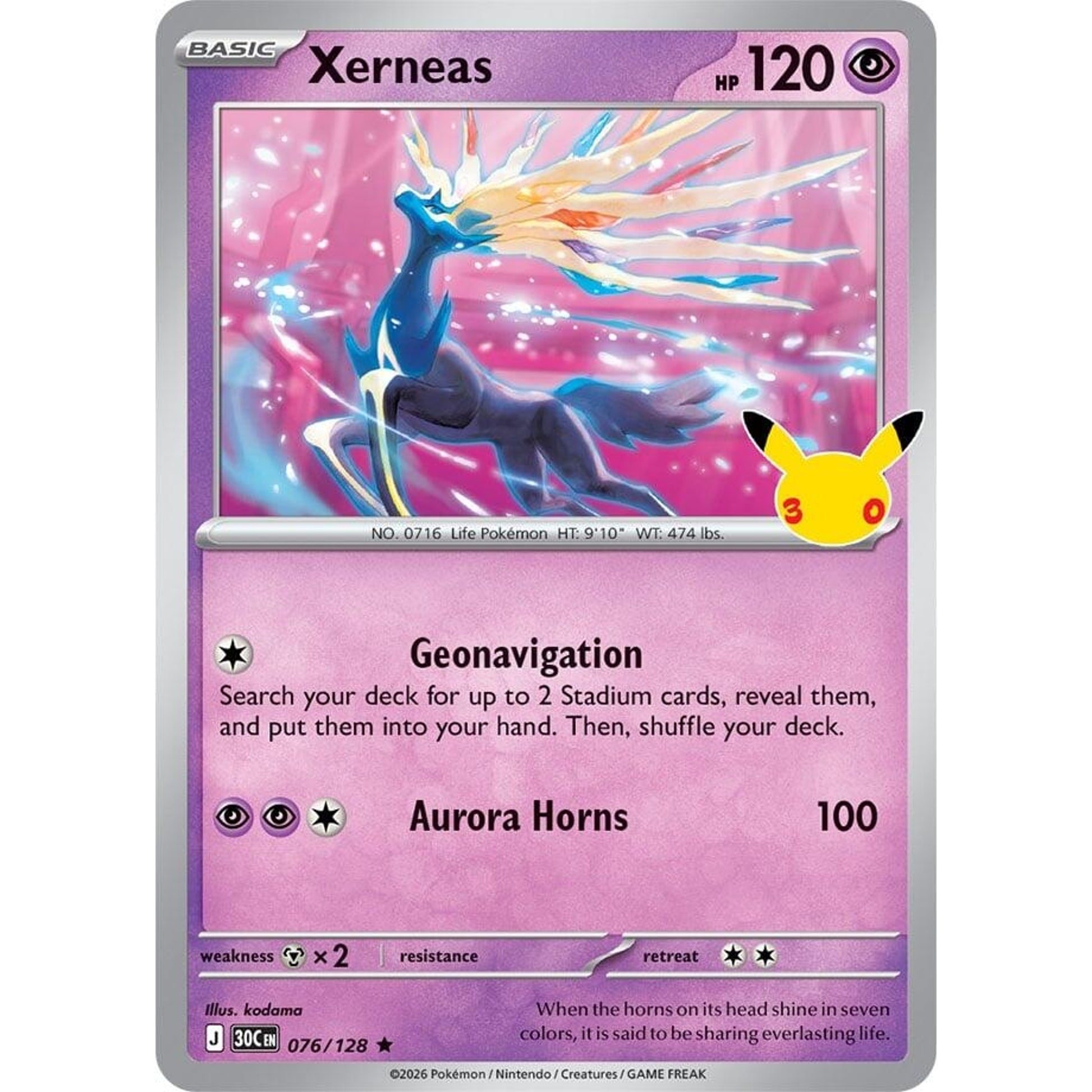 Image for Xerneas (076/128) (30C) - Pokemon