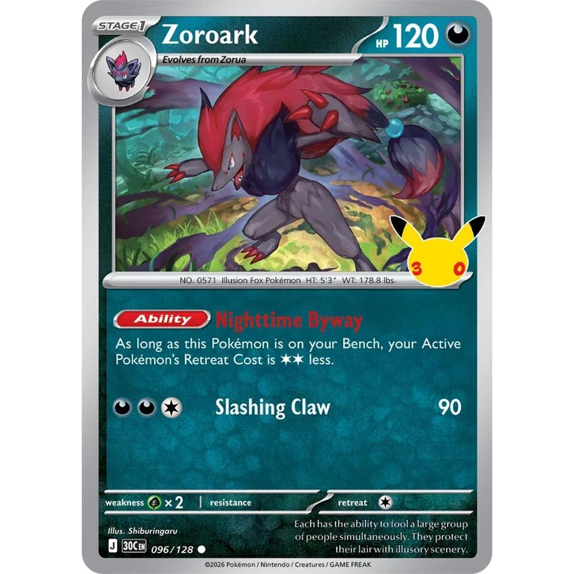 Image for Zoroark (096/128) (30C) - Pokemon