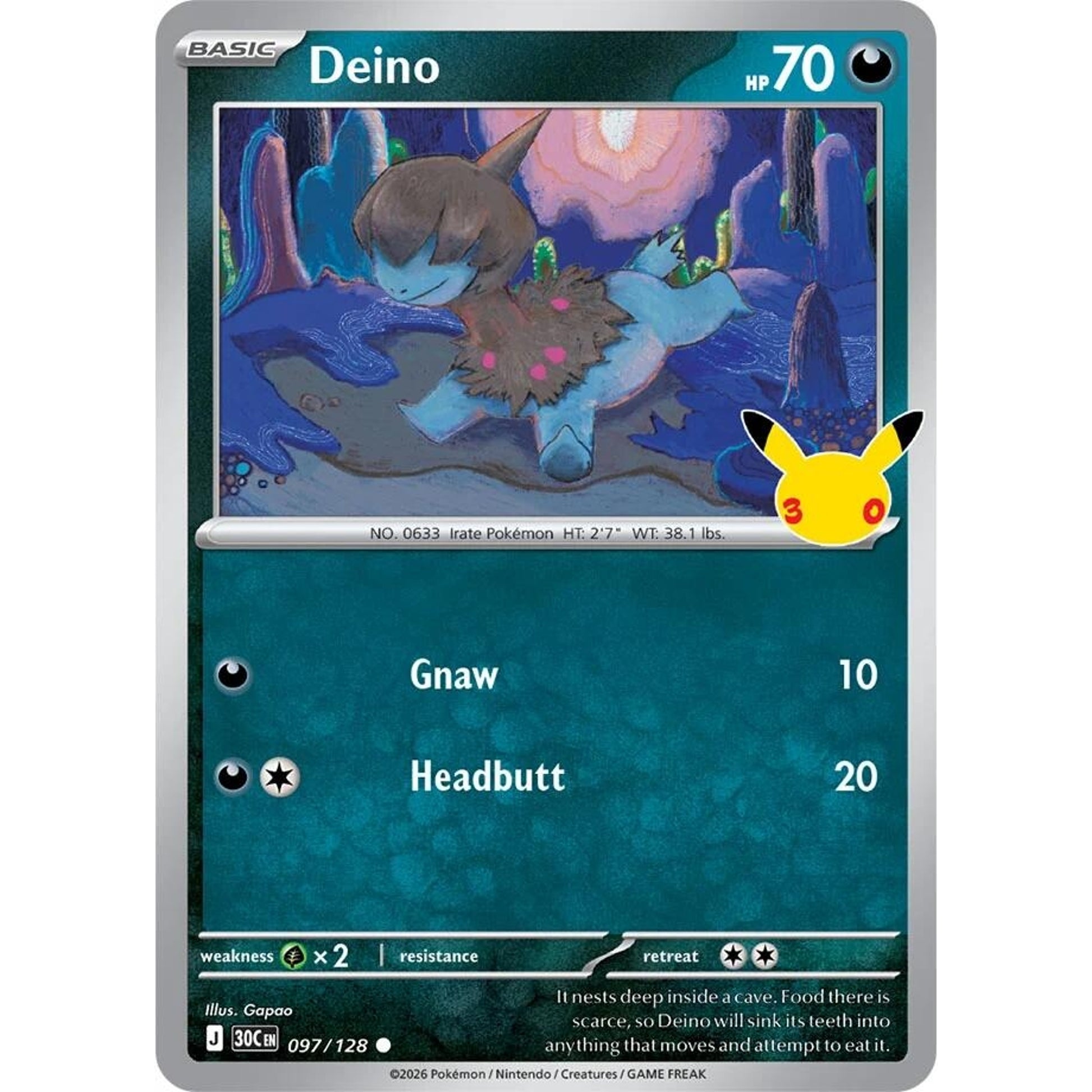 Image for Deino (097/128) (30C) - Pokemon
